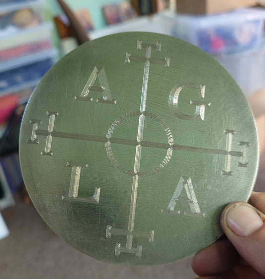 Sigillum Dei Ameth - Pure Tin, 12.5cm diameter