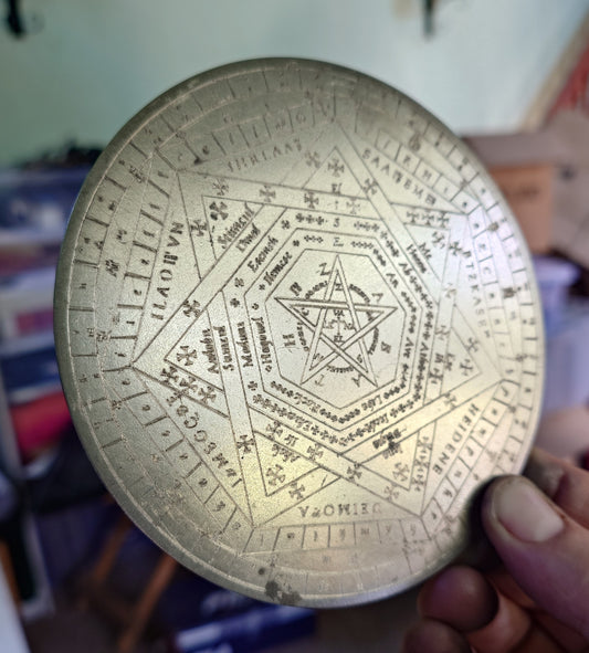 Sigillum Dei Ameth - Pure Tin, 12.5cm diameter