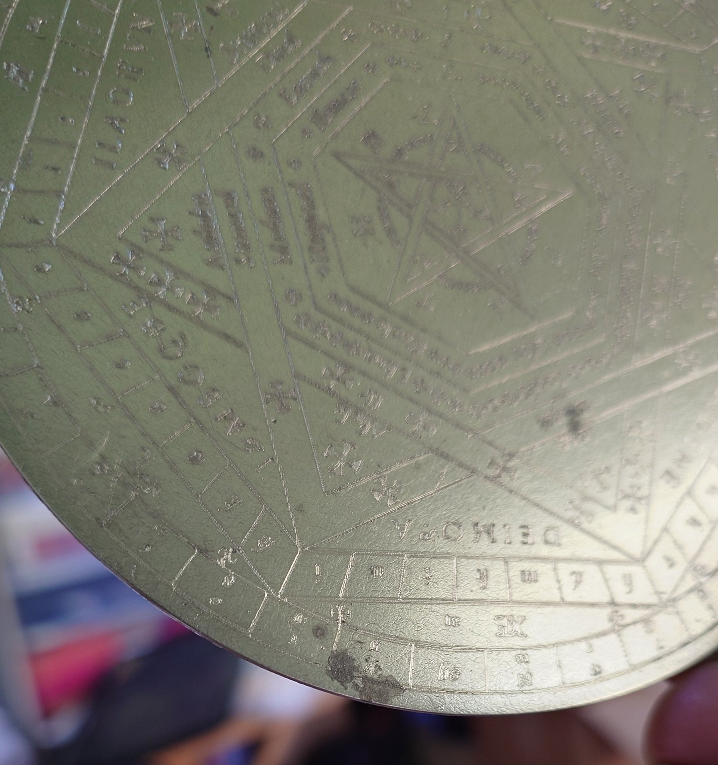 Sigillum Dei Ameth - Pure Tin, 12.5cm diameter